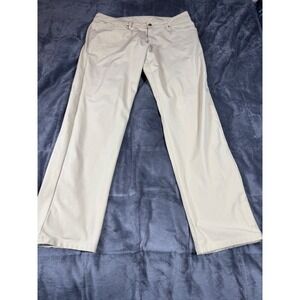 Mens LululemonKhaki Tan Straight Leg Casual Pants Chinos Size‎ 34x30